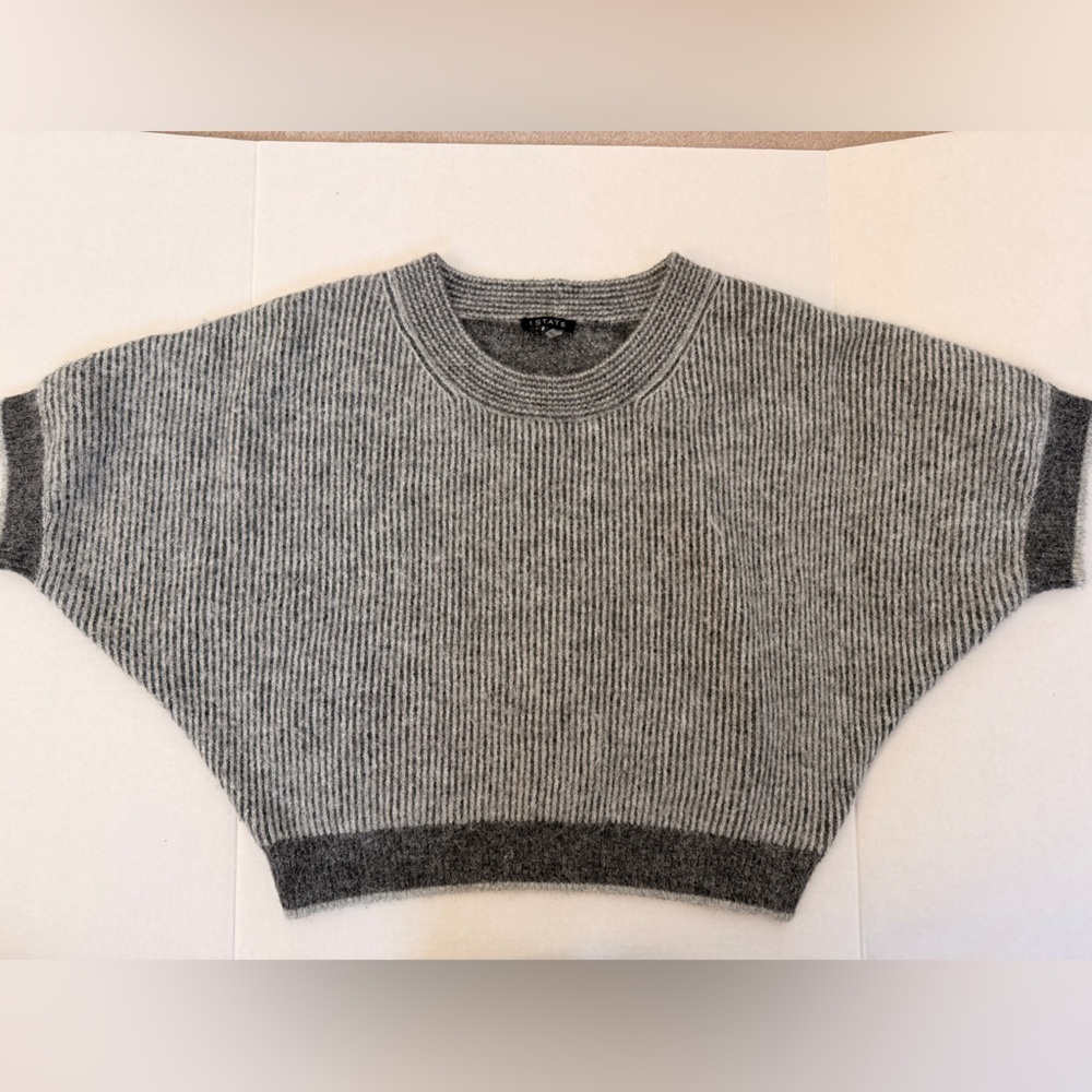 1. State Heathered Knit cropped batwing sweater